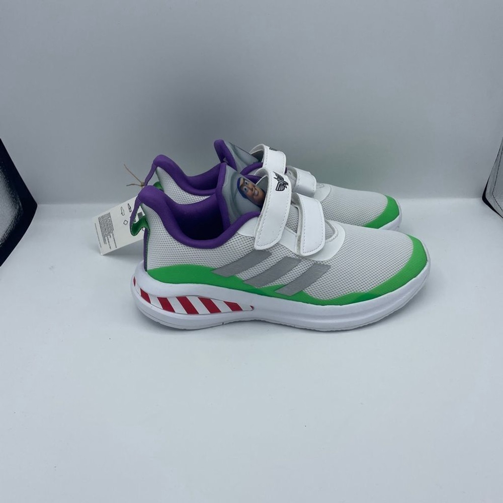 Adidas Fortarun Buzz CF Diseny Unisex Kids Running Shoes Size 3Y White GZ0642 - Picture 2 of 5
